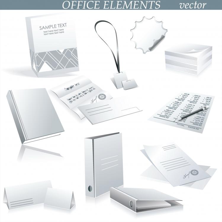 free vector Business office supplies vector